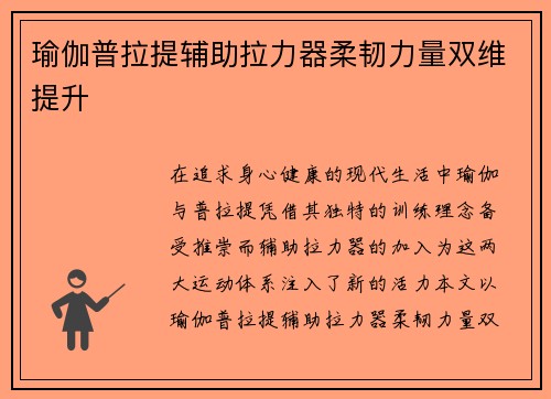 瑜伽普拉提辅助拉力器柔韧力量双维提升